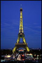 Tour Eiffel (Eiffel Tower) by night. Paris, France