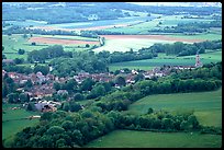 Countryside seen from the hill of Vezelay. Burgundy, France