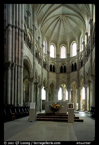 Apse of the Romanesque church of Vezelay. Burgundy, France (color)