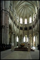 Apse of the Romanesque church of Vezelay. Burgundy, France (color)