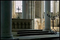 Altar inside of church of Vezelay. Burgundy, France