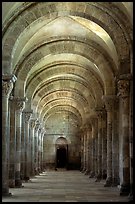 Aisle in the church of Vezelay. Burgundy, France