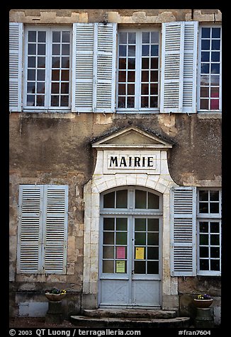 Mairie (town hall) of Vezelay. Burgundy, France (color)