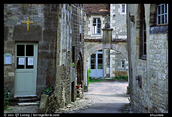 Church grounds, Vezelay. Burgundy, France (color)