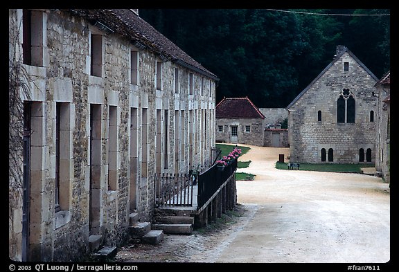 Abbaye de Fontenay, late afternoon (Fontenay Abbey). Burgundy, France