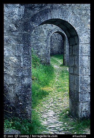 Gates inside the Sisteon Citadel. France (color)