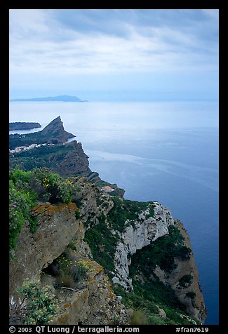 La Ciotat  seen from Route des Cretes. Marseille, France