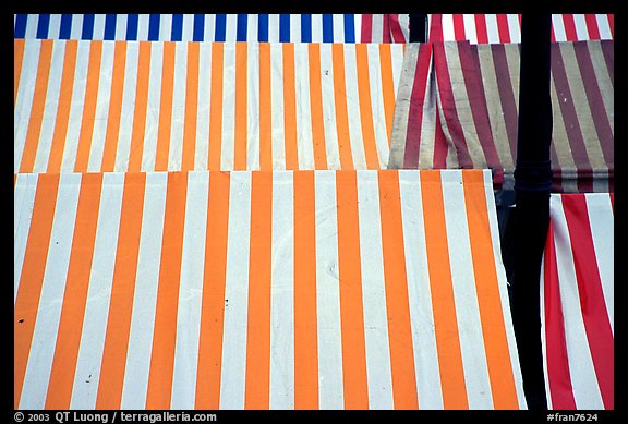 Cloth covers of market stands, Nice. Maritime Alps, France (color)
