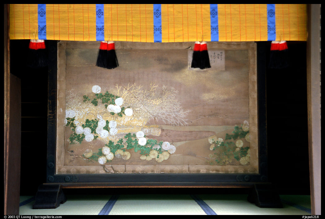 Painted panel, Meiji-jingu Shrine. Tokyo, Japan