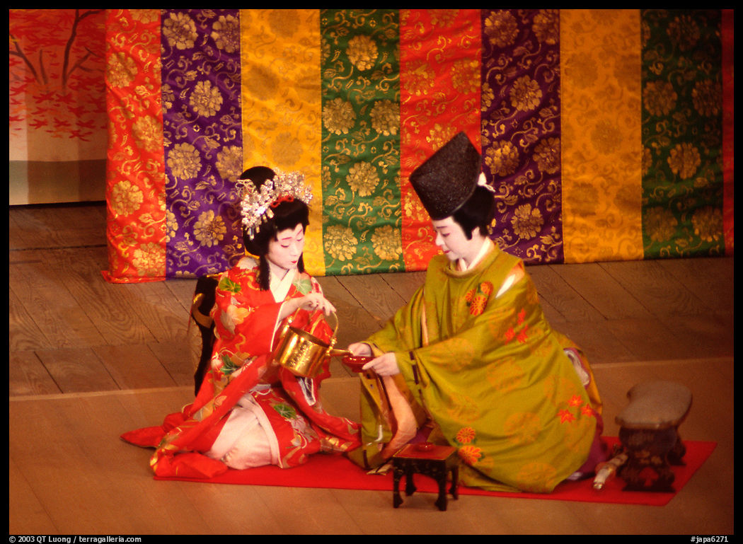 Tea ceremony performed at the Gion Kobu Kaburen-jo theatre. Kyoto, Japan