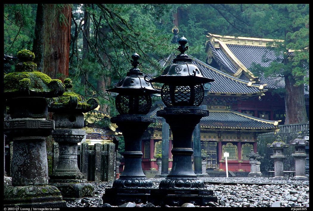 Sacred urns in Tosho-gu Shrine. Nikko, Japan