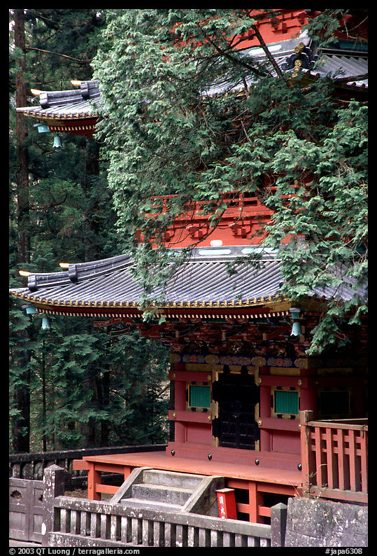 Base of a five story pagoda in Tosho-gu Shrine. Nikko, Japan