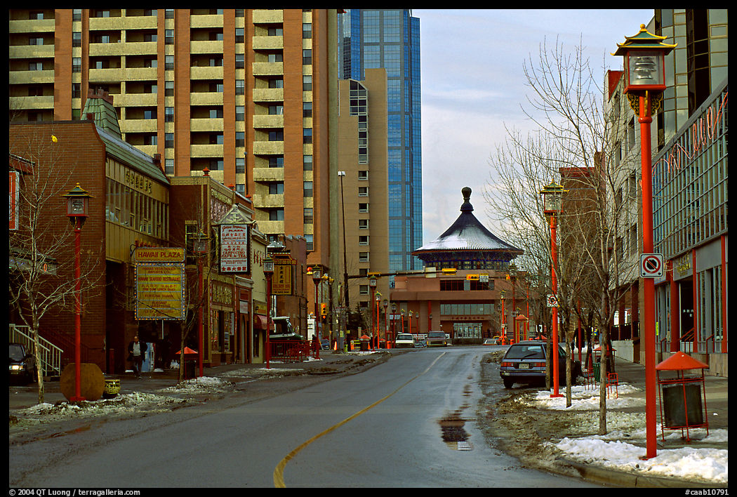 Street of Chinatown. Calgary, Alberta, Canada