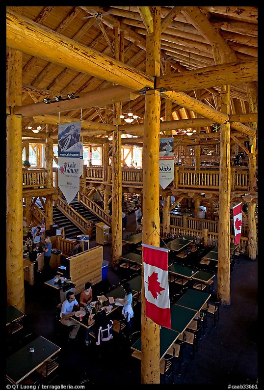Dinning hall in Ten Peaks lodge. Banff National Park, Canadian Rockies, Alberta, Canada