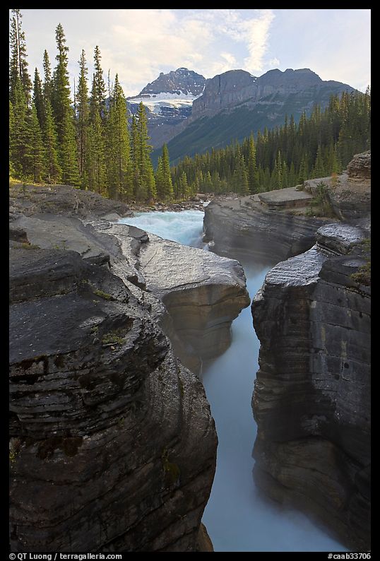 Mount Sarbach and Mistaya Canyon. Banff National Park, Canadian Rockies, Alberta, Canada