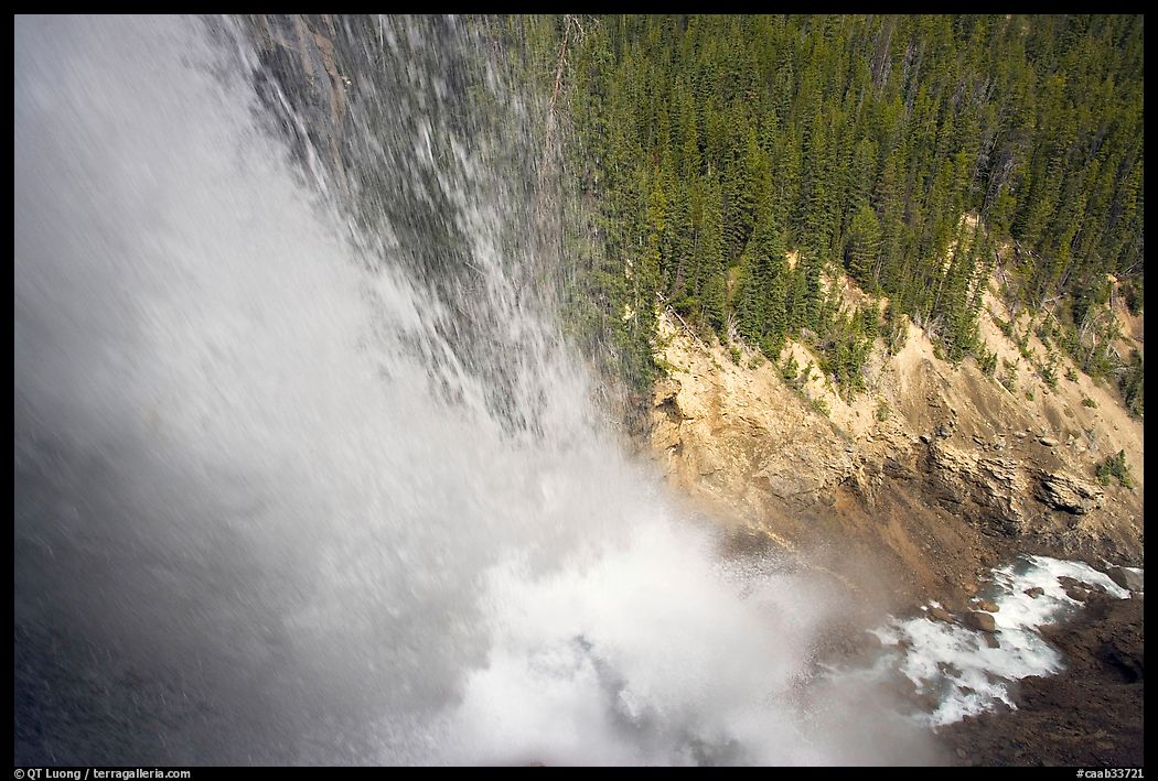 Water tumbling down Panther Falls. Banff National Park, Canadian Rockies, Alberta, Canada