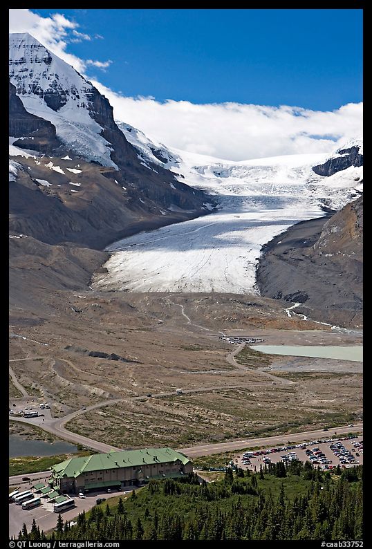 Icefields Center and Athabasca Glacier. Jasper National Park, Canadian Rockies, Alberta, Canada