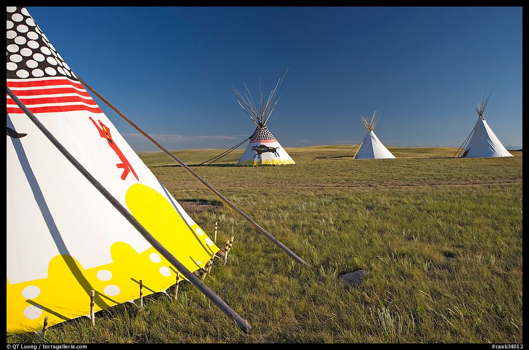 Indian Teepees,  Head-Smashed-In Buffalo Jump. Alberta, Canada