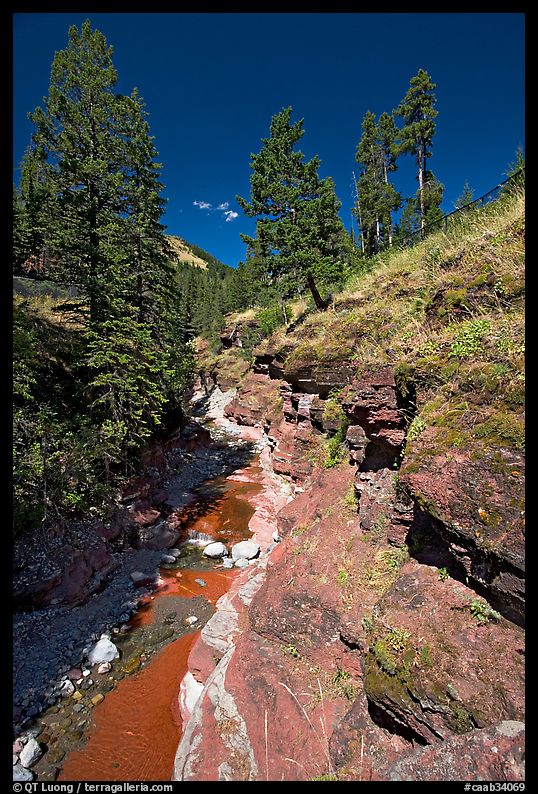 Red Rock Canyon. Waterton Lakes National Park, Alberta, Canada