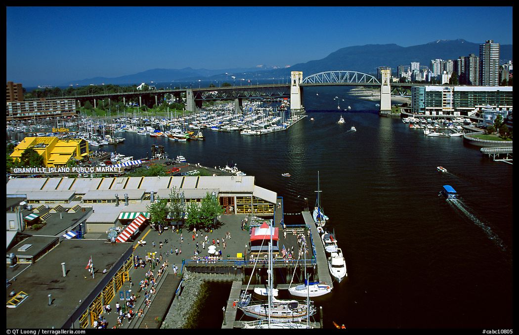 Granville Island and False Creek. Vancouver, British Columbia, Canada