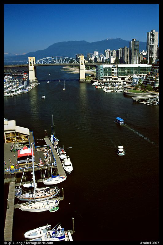 False Creek and Burrard Bridge. Vancouver, British Columbia, Canada