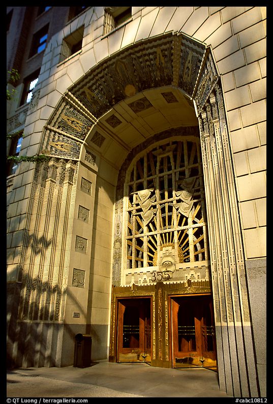 Art Deco entrance, 255 Burrard Street. Vancouver, British Columbia, Canada