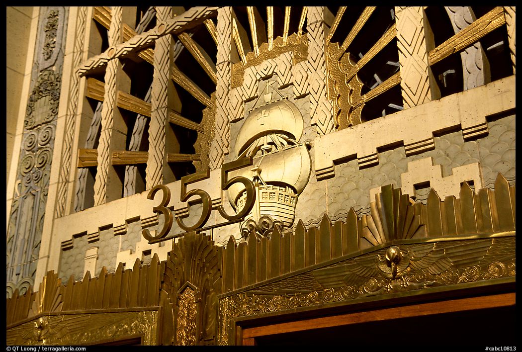 Art Deco entrance of the Marine building. Vancouver, British Columbia, Canada