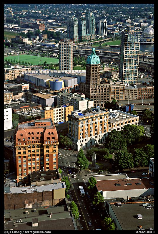 View from the Harbour Centre tower. Vancouver, British Columbia, Canada