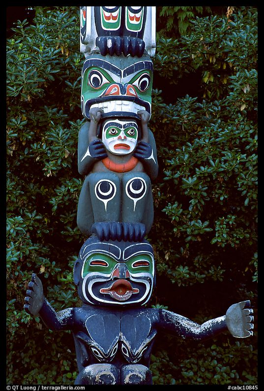 Totem section, Stanley Park. Vancouver, British Columbia, Canada