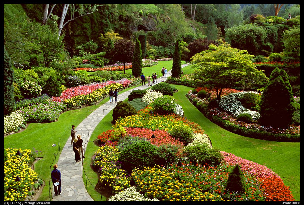 Sunken Garden. Butchart Gardens, Victoria, British Columbia, Canada