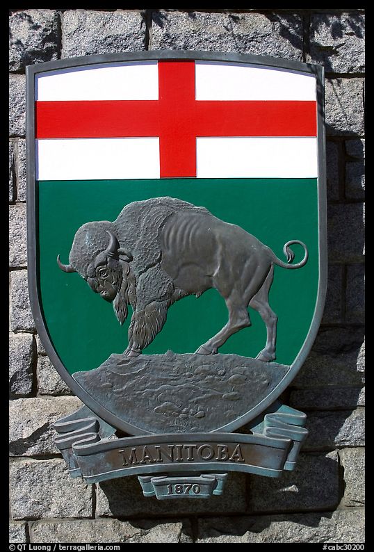 Shield of Manitoba Province. Victoria, British Columbia, Canada