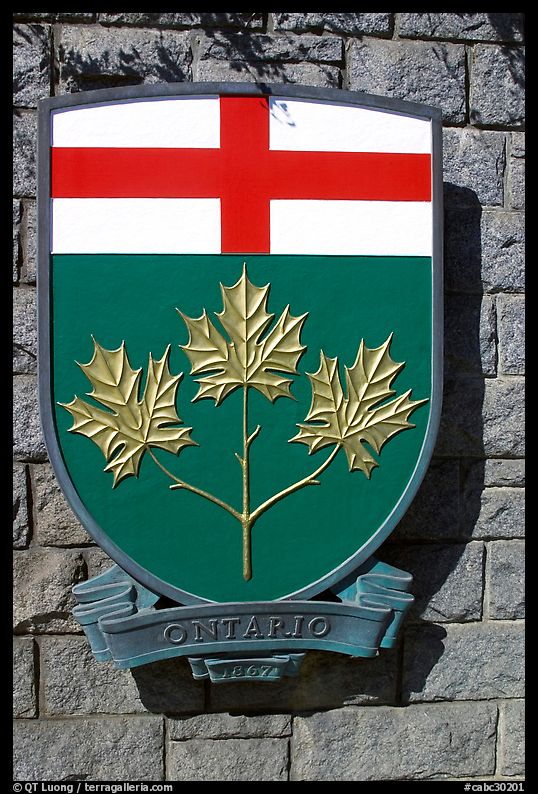 Shield of Ontario Province. Victoria, British Columbia, Canada