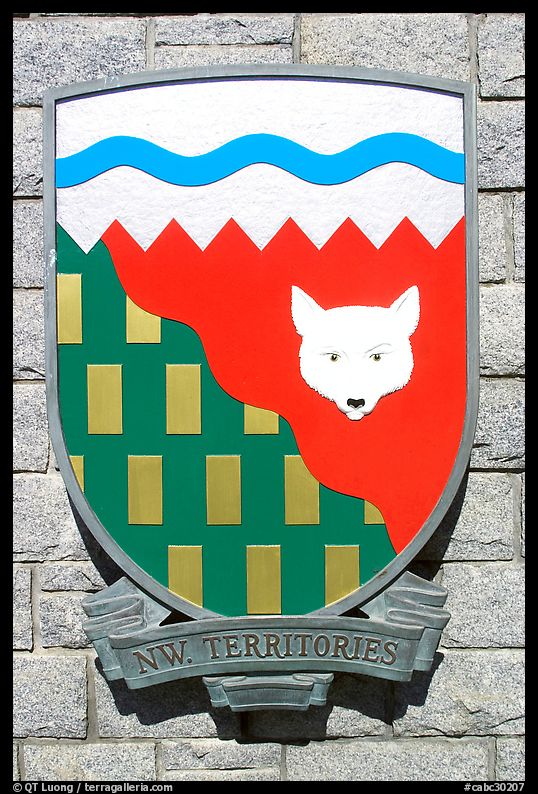 Shield of North-West Territories. Victoria, British Columbia, Canada