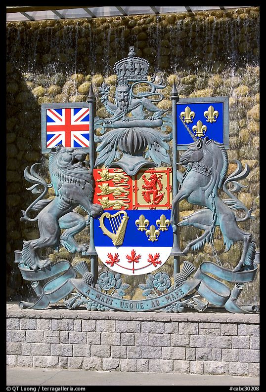 Shield of Canada. Victoria, British Columbia, Canada