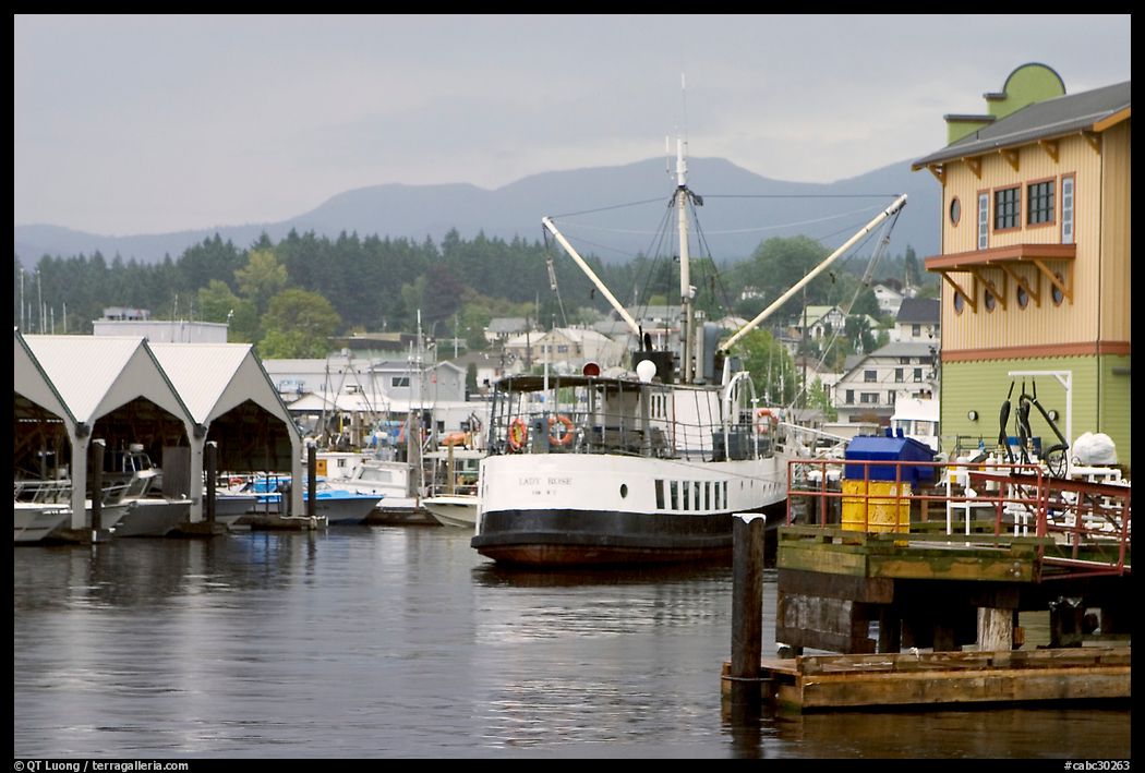 Harbor Quay with the Lady Rose ferry, Port Alberni. Vancouver Island, British Columbia, Canada
