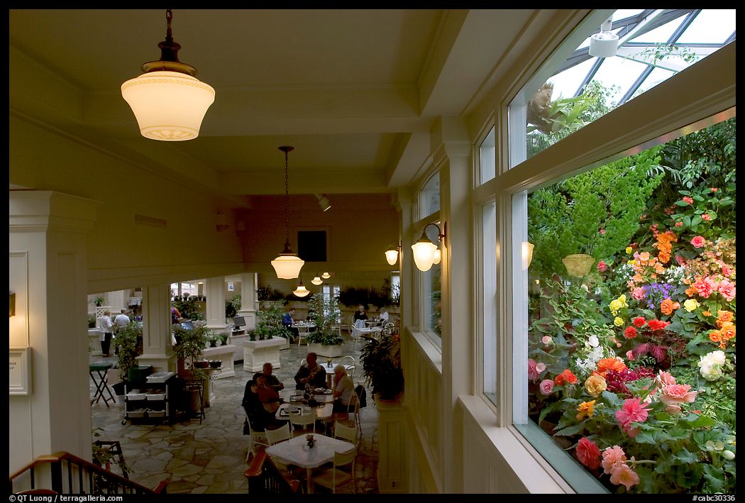 Blue Poppy Restaurant and Show Greenhouse. Butchart Gardens, Victoria, British Columbia, Canada