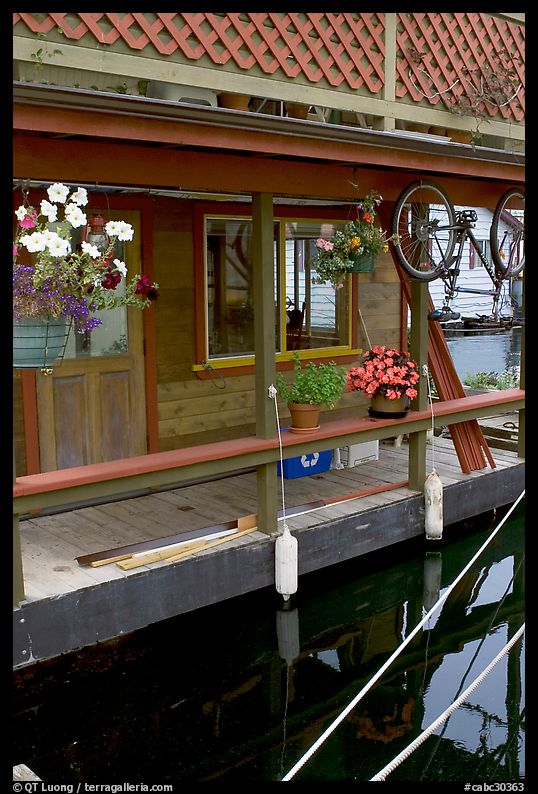 Houseboat porch. Victoria, British Columbia, Canada