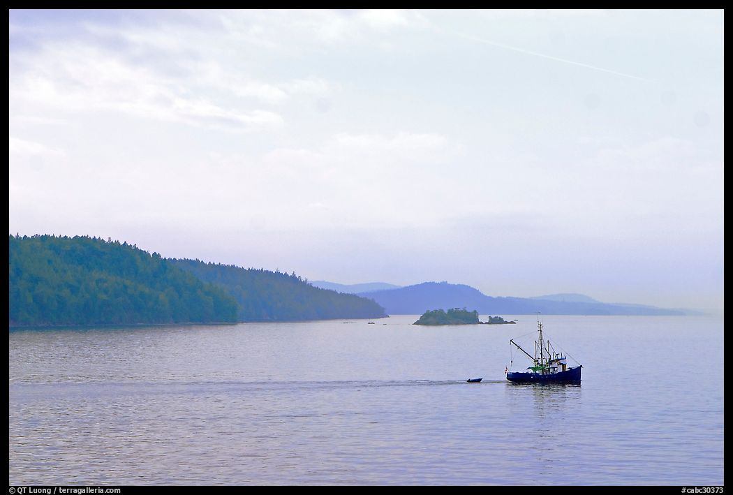 Fishing boat in the San Juan Islands. Vancouver Island, British Columbia, Canada