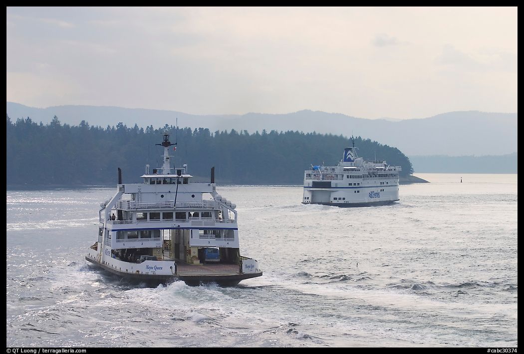 Ferries in the San Juan Islands. Vancouver Island, British Columbia, Canada