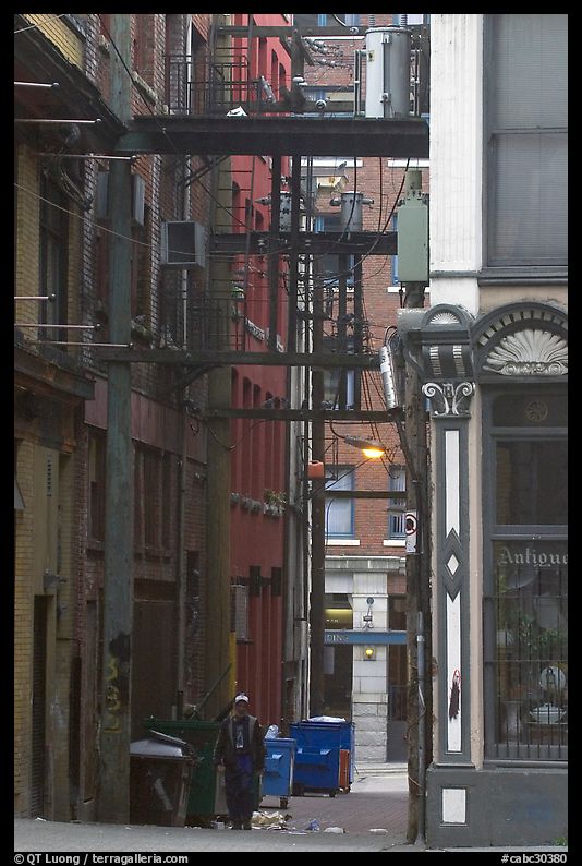 Alley in Gastown. Vancouver, British Columbia, Canada
