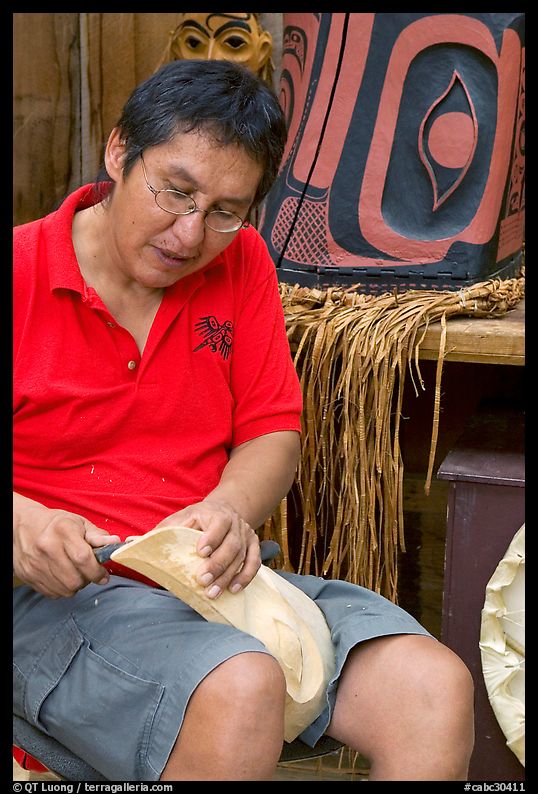 First nations carver. Vancouver, British Columbia, Canada