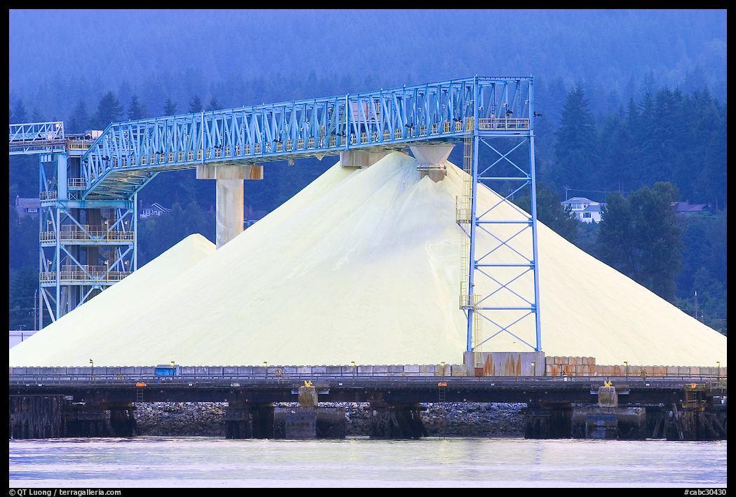 Industrial installations in harbor. Vancouver, British Columbia, Canada