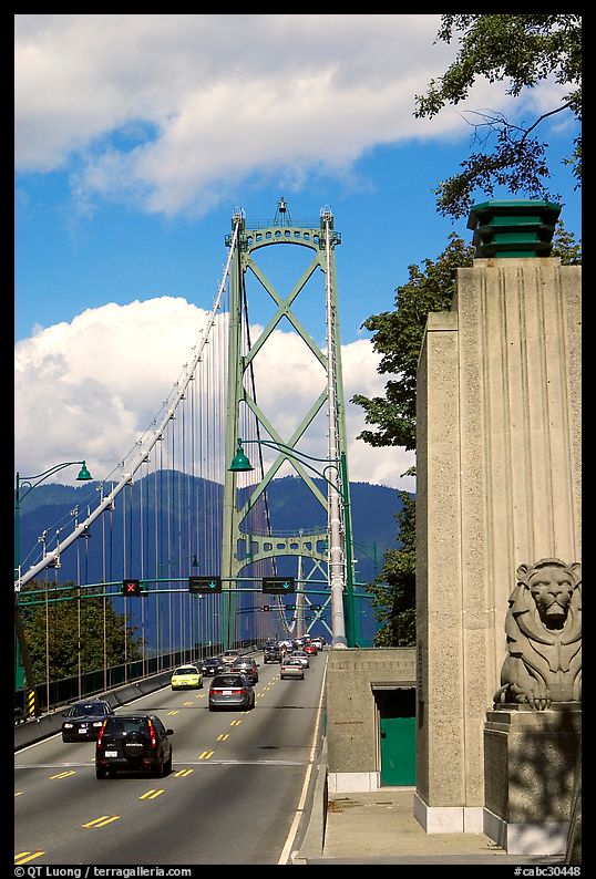 Lions Gate suspension bridge. Vancouver, British Columbia, Canada