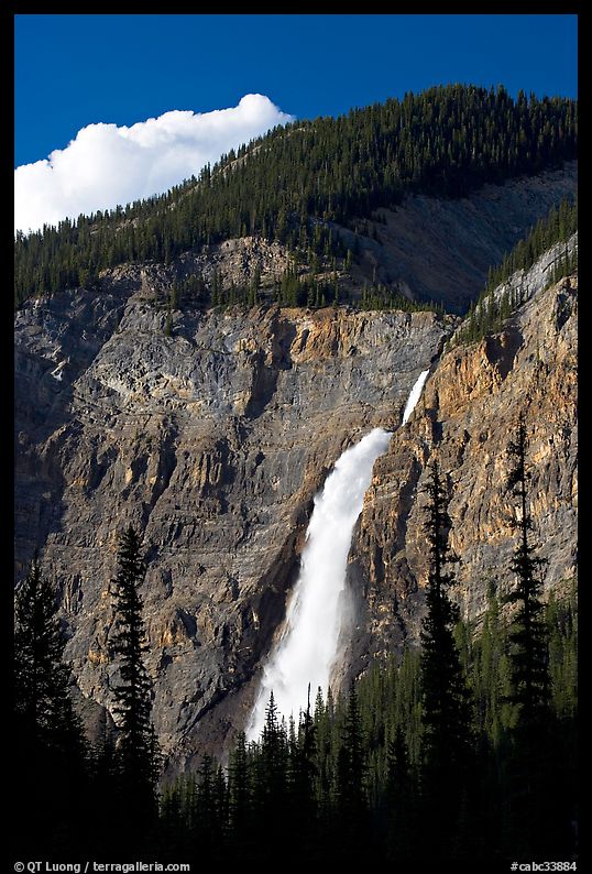 Takakkaw Falls, 254 meter high. Yoho National Park, Canadian Rockies, British Columbia, Canada