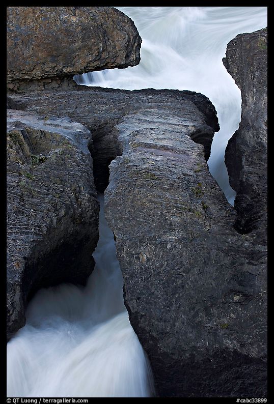 Kicking Horse River flowing through the Natural Bridge. Yoho National Park, Canadian Rockies, British Columbia, Canada