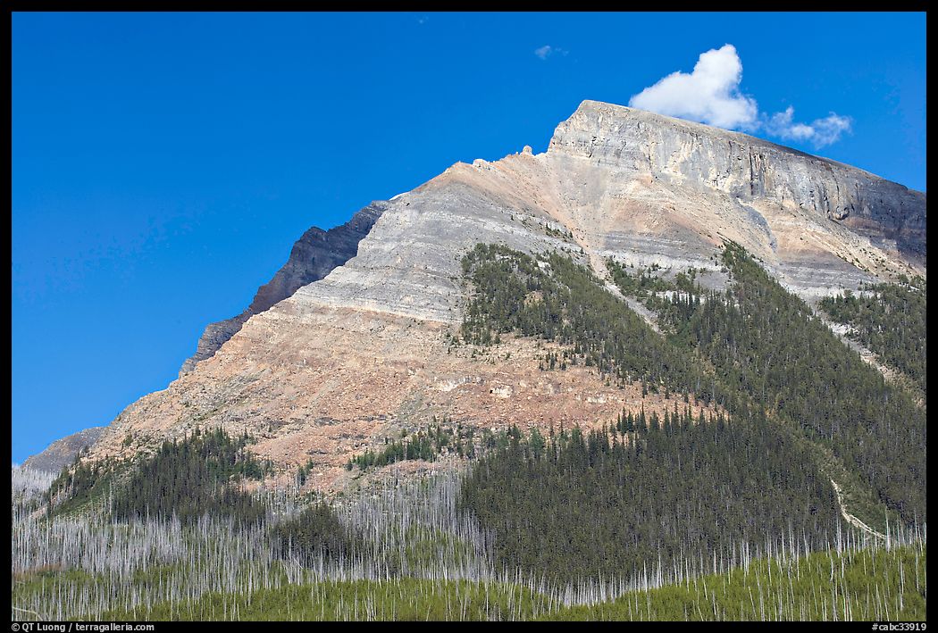 Peak near Vermillion Pass. Kootenay National Park, Canadian Rockies, British Columbia, Canada