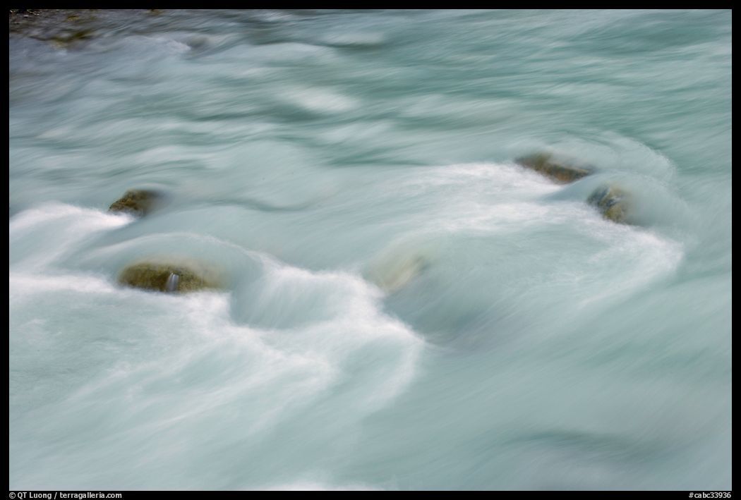 Water flowing in Tokkum Creek. Kootenay National Park, Canadian Rockies, British Columbia, Canada