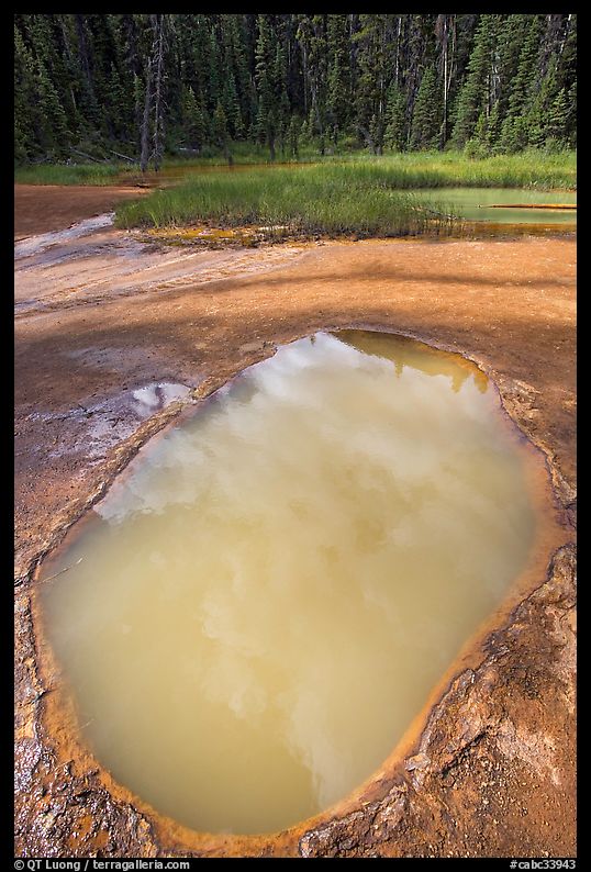 Mineral pool known as Paint Pot, used by First Nations for coloring. Kootenay National Park, Canadian Rockies, British Columbia, Canada