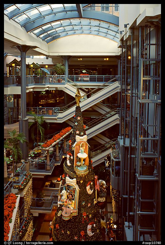 Inside one of the huge indoor shopping malls, Montreal. Quebec, Canada