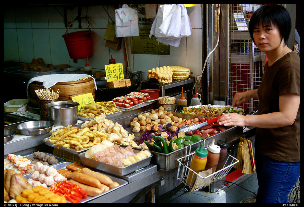 Food stall, Kowloon. Hong-Kong, China